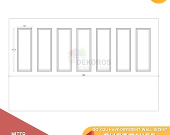 Custom Order, Board and Batten Kit, Pre-Cut 4cm Frame Mouldings and Border Wainscoting, Wall Molding Kit - Peel and Stick Trim