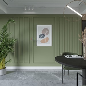 Wall Mouldings, Ready Assemble Molding Kit,  Frame Set, Board, 4cm Peel and Stick Wall Trim, Paintable Customisable