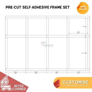 Aangepaste bestelling: lijst met lijstwerk, overschilderbare duurzame witte wandpanelen voor wanddecoratie