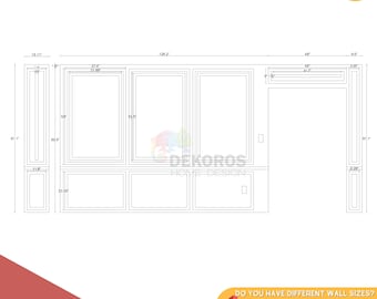 Custom Order, 4 cm Frame Set, Wall Mouldings, Ready Assemble Molding Kit, Board