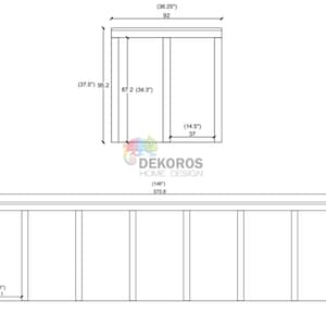 Custom Order - Wall Molding Kit, Pre-Cut Wainscoting Kit - Peel and Stick Moulding, Resistant Half Wall Panel - Paintable Hallway Wall Trim