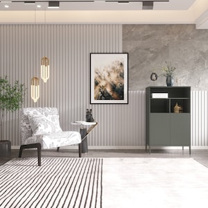 Paintable Wall Paneling, Decorative Wainscoting, Modern Design Wall Cladding , Wall Covering, Water, Damage Resistant, Easy Installation