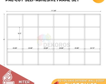 Kundenbestellung, Wandleisten-Kit, Brett und Leiste, Rahmen-Set, Wandleiste zum Schälen und Aufkleben, vorgeschnittene 3-cm-Rahmenleisten, übermalbar, anpassbar
