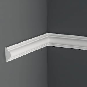 Pacote de Molduras de Parede, Painéis de Parede Brancos Pintáveis e Duráveis para Decoração de Casa, Cada Moldura tem 240x4x1,6 cm (94,4x1,5x0,6 polegadas)