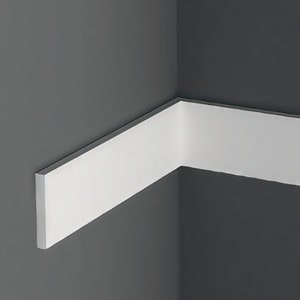 Pacote de moldagem de parede, cada moldura tem 240x10x1,1 cm (94,4x3,9x0,4 polegadas), painéis de parede brancos duráveis pintáveis de 10 cm para decoração de parede