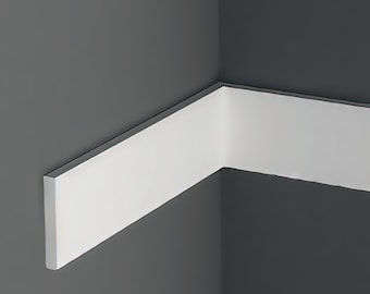 Wall Molding Package, Each Moulding is 240x10x1,1 cm (94,4x3,9x0,4 inches), Paintable Durable White 10 cm Wall Panels for Wall Room Decor