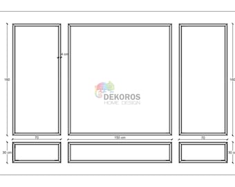 Specialdesign - Vägglistkit, Förskuren panellistkit - Självhäftande list, Motståndskraftig halvväggpanel - Övermålningsbar hallvägglist