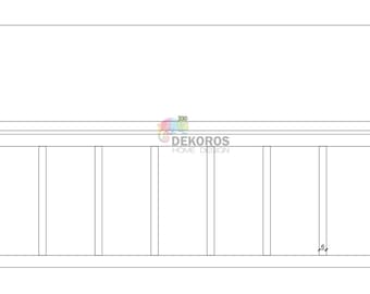 Specialdesign - Vägglistkit, Förskuren panellistkit - Självhäftande list, Motståndskraftig halvväggpanel - Övermålningsbar hallvägglist