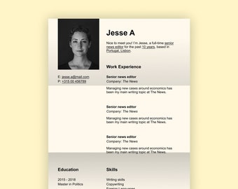 Profesjonalny projekt CV. Szablon CV Word, Pages i PDF. CV, szablon CV do pracy