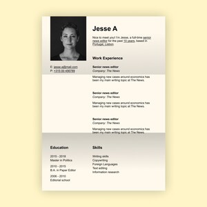 Design de currículo profissional. Modelo de currículo em Word, páginas e PDF. CV, modelo de currículo de trabalho