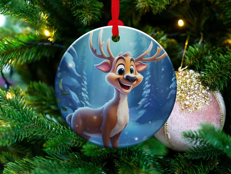 Cartoon Goofy Looking Christmas Deer Goofy Looking Reindeer - Etsy