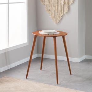 Small Dining Table for 2 Seat, Round Narrow Kitchen Tables, Minimalist Tables for Two Person
