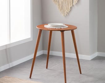 Small Dining Table for 2 Seat, Round Narrow Kitchen Tables, Minimalist Tables for Two Person
