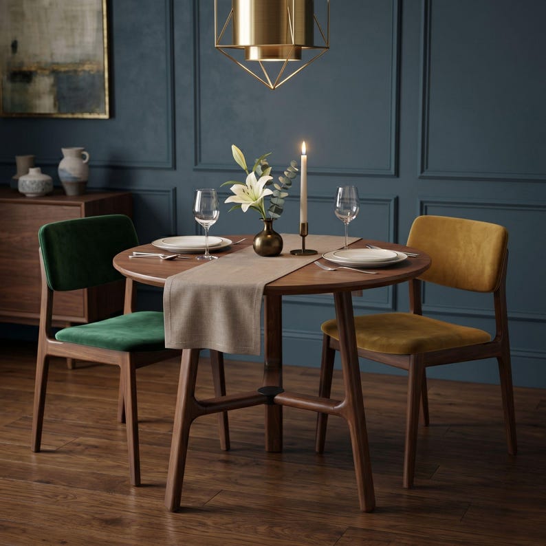 Pedestal Leg for Dining Table, Round Glass or Wood Kitchen Tables Base Solid Wood Legs image 9