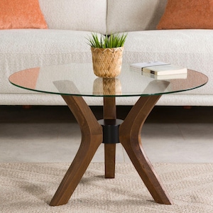 Coffee Table Pedestal Legs Solid Beech Wood, Sofa Glass Table Spider Base Legs, Low Wood Table Leg, Epoxy Table Butterfly Leg