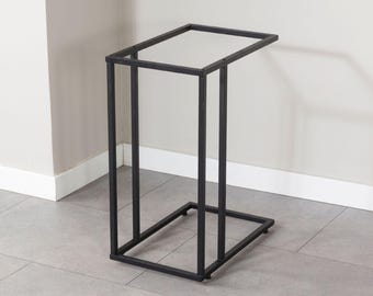 C Shaped Metal Leg for Side End Table: Minimalist Metals Legs Narrow Place Coffee Tables Frame
