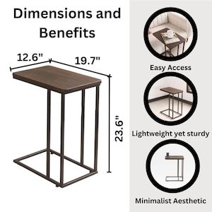 🪵 C-Shaped Side End Table for Narrow Spaces – Solid Pine Wood with Minimalist Metal Legs

Looking for a compact, modern, and elegant solution for tight spaces? This C shape end table is designed to slide effortlessly under your sofa or chair, offering convenience and functionality without taking up much room.

Its slim profile makes it the ideal side table for couch, especially in narrow places like small apartments, studios, or minimalist interiors.