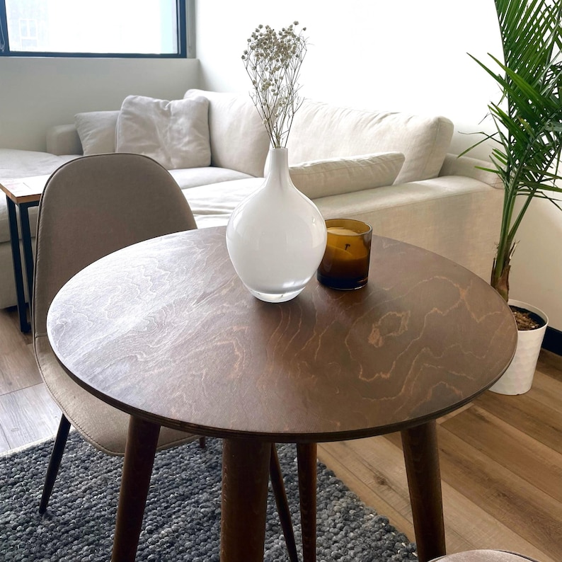 Here is Narrow Round Dining Room Table, perfect for maximizing space in your kitchen while adding a touch of natural beauty. Rustic style enhance your kitchen with our Small 2 Person Dining Table Walnut Wood
