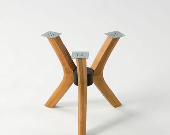 Coffee Table with Pedestal Legs, Solid Beech Wood Legs for Low Sofa Wooden or Glass Table Top