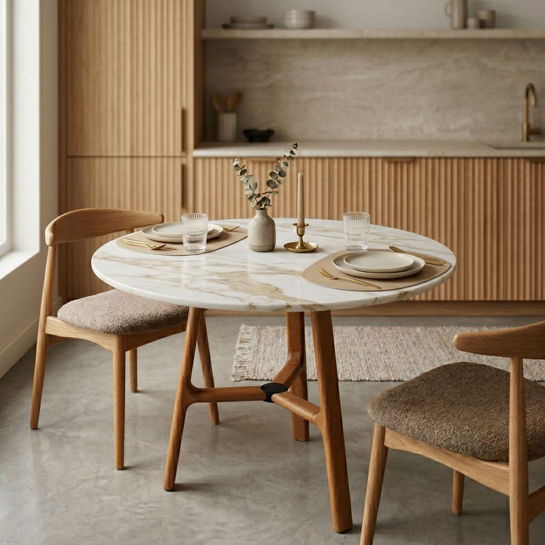 Pedestal Leg for Dining Table, Round Glass or Wood Kitchen Tables Base Solid Wood Legs image 18