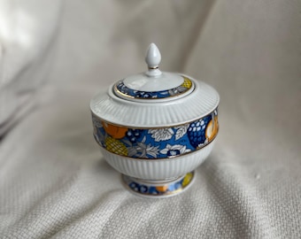 Azucarero Hollóháza de Hungría, pieza rara - Azucarero Apollo - Dorado de 21 quilates - Porcelana húngara - Artículos de cocina de lujo