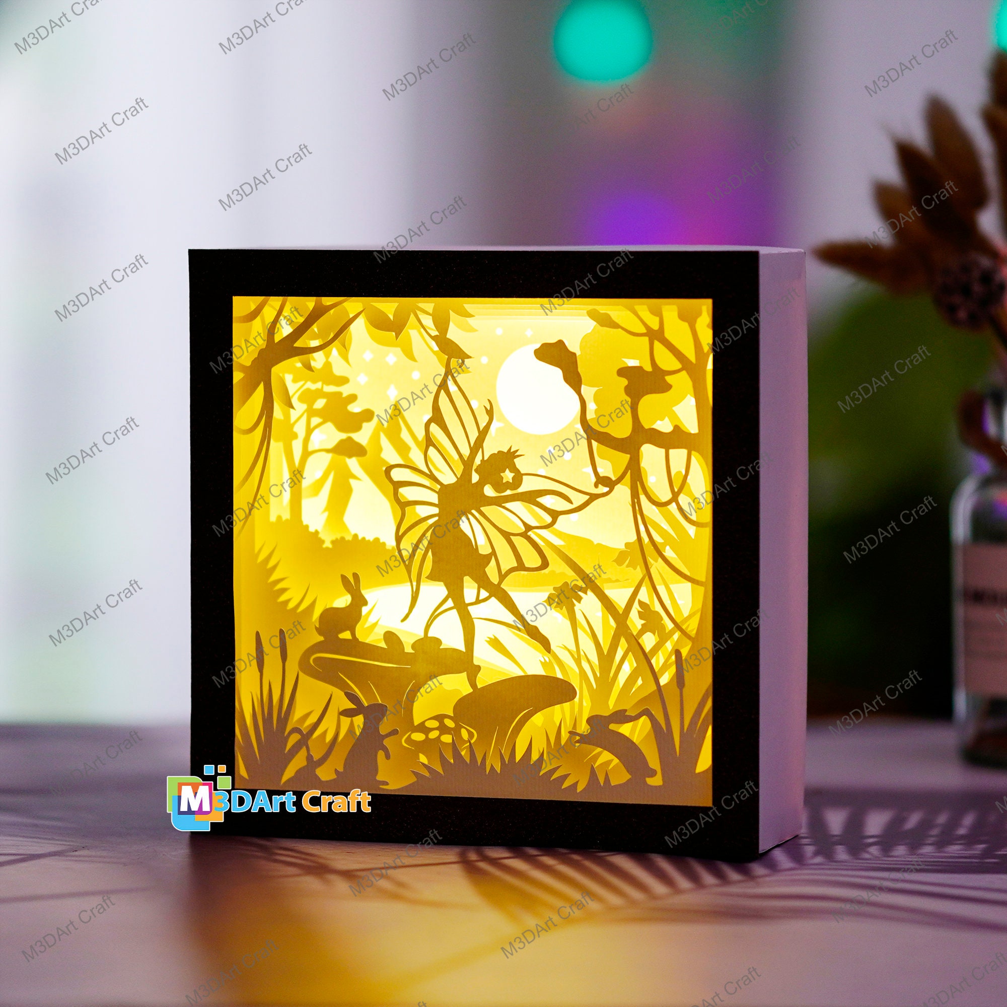 Fée Shadow Box SVG - Fée Lightbox PDF, SVG, modèles Studio, Shadow Box ...