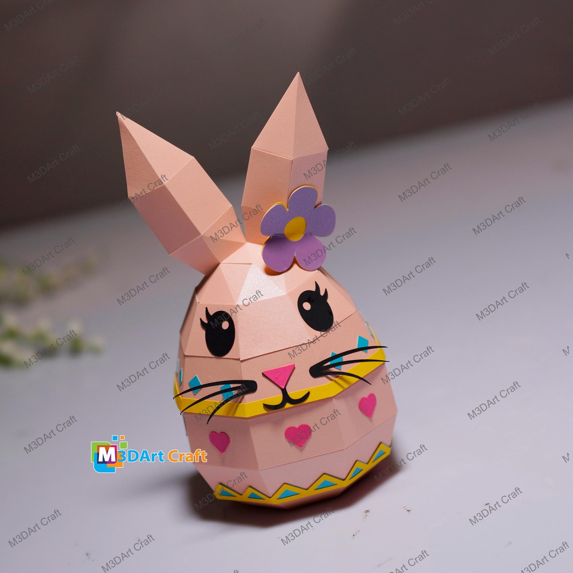 Easter Bunny Candy Box Papercraft Template Bundle – DIY Candy Holder ...