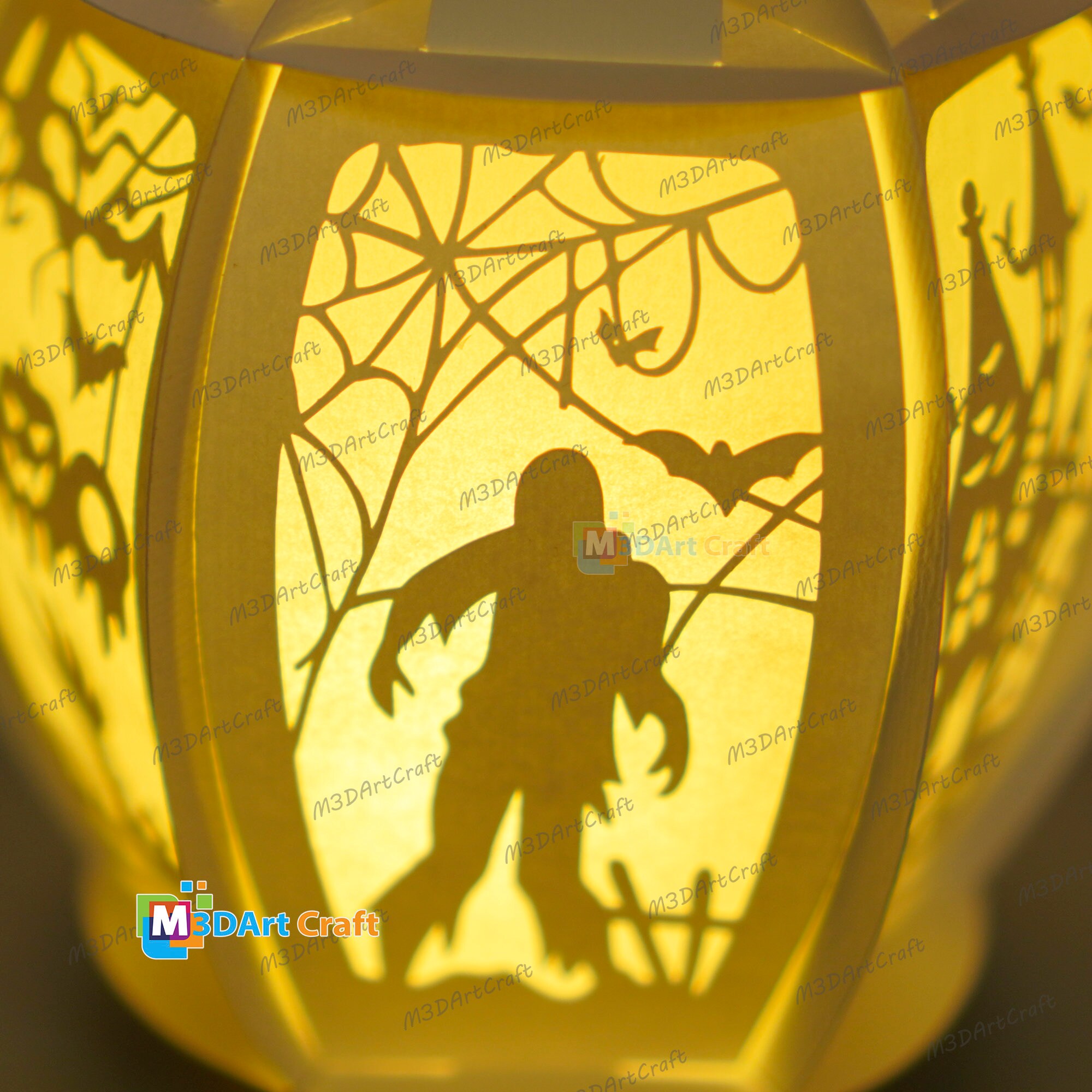 Pumpkin Lanterns With Zombie Scene - Pumpkin Lantern SVG for Cricut ...