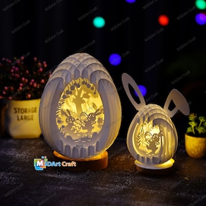 Conjunto 2 Hug Egg em Ovos de Páscoa Pop Up PDF, SVG, Modelo de Silhueta - Ovos de Páscoa Pop up Lightbox (Ovos Pequenos Pop Up SVG para Cricut Joy)