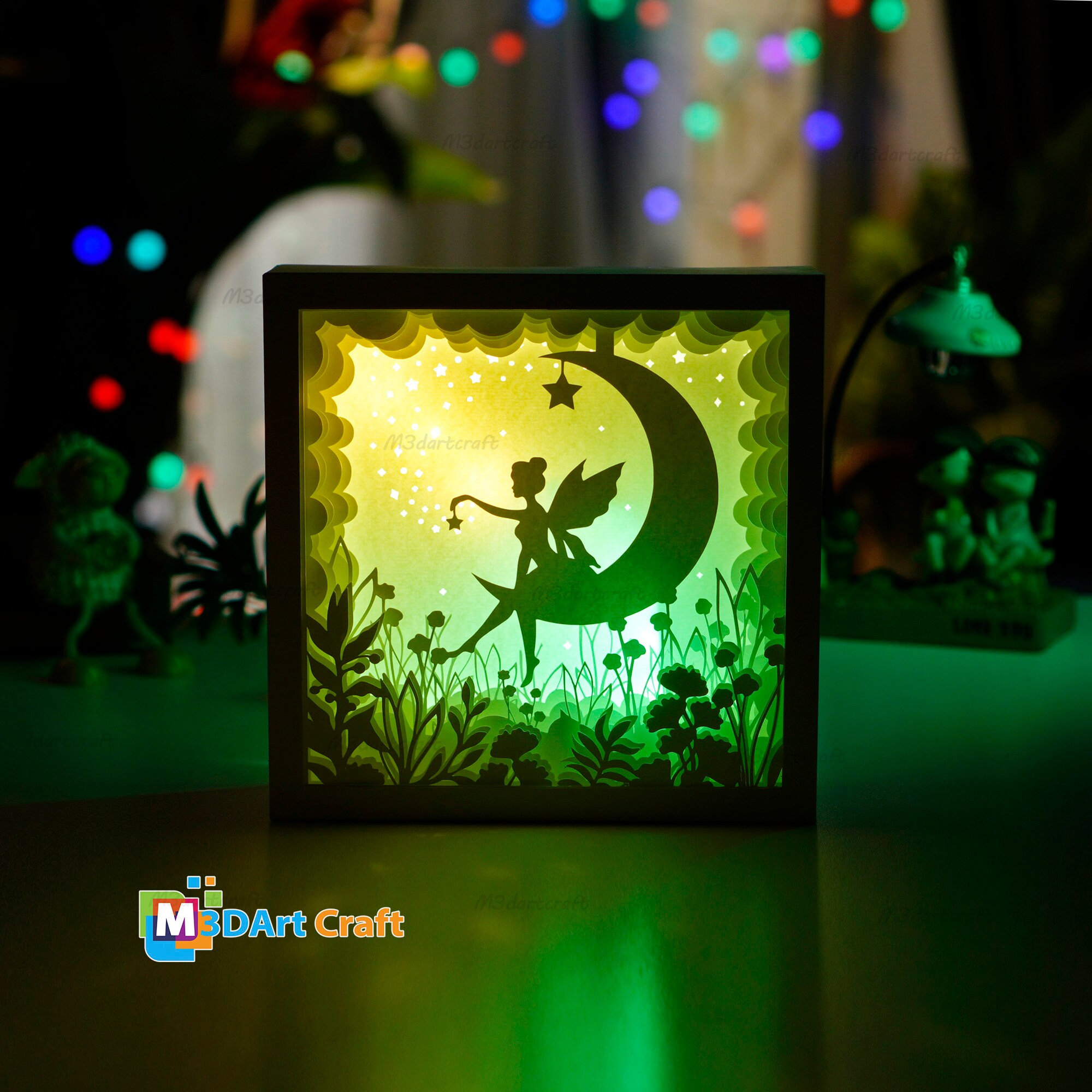 Fairy Moon Shadow Box Fairy Lightbox SVG for Cricut Etsy UK