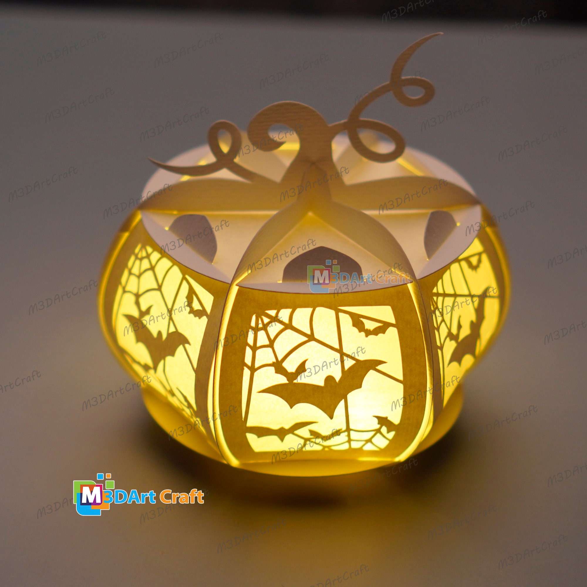 Pack 3 Small Pumpkin Lantern SVG for Cricut Joy Projects - Pumpkin ...