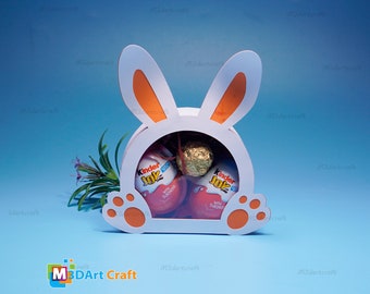 Bunny Easter Candy Box SVG for Cricut Projects, ScanNcut, Cameo4 | Easter Bunny Box for Chocolate Eggs, Box Easter Holder, Gift box svg
