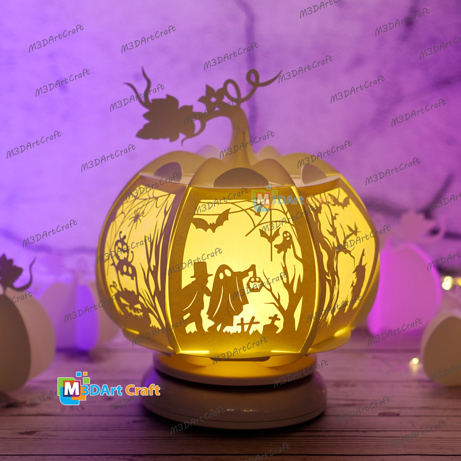 Pumpkin Lantern SVG for Cricut Projects, Canncut, Silhouette - DIY Lamp ...