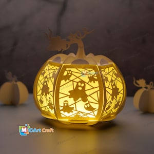 Pack 5 Pumpkin Lanterns SVG for Cricut Projects Diy Halloween Jack O ...