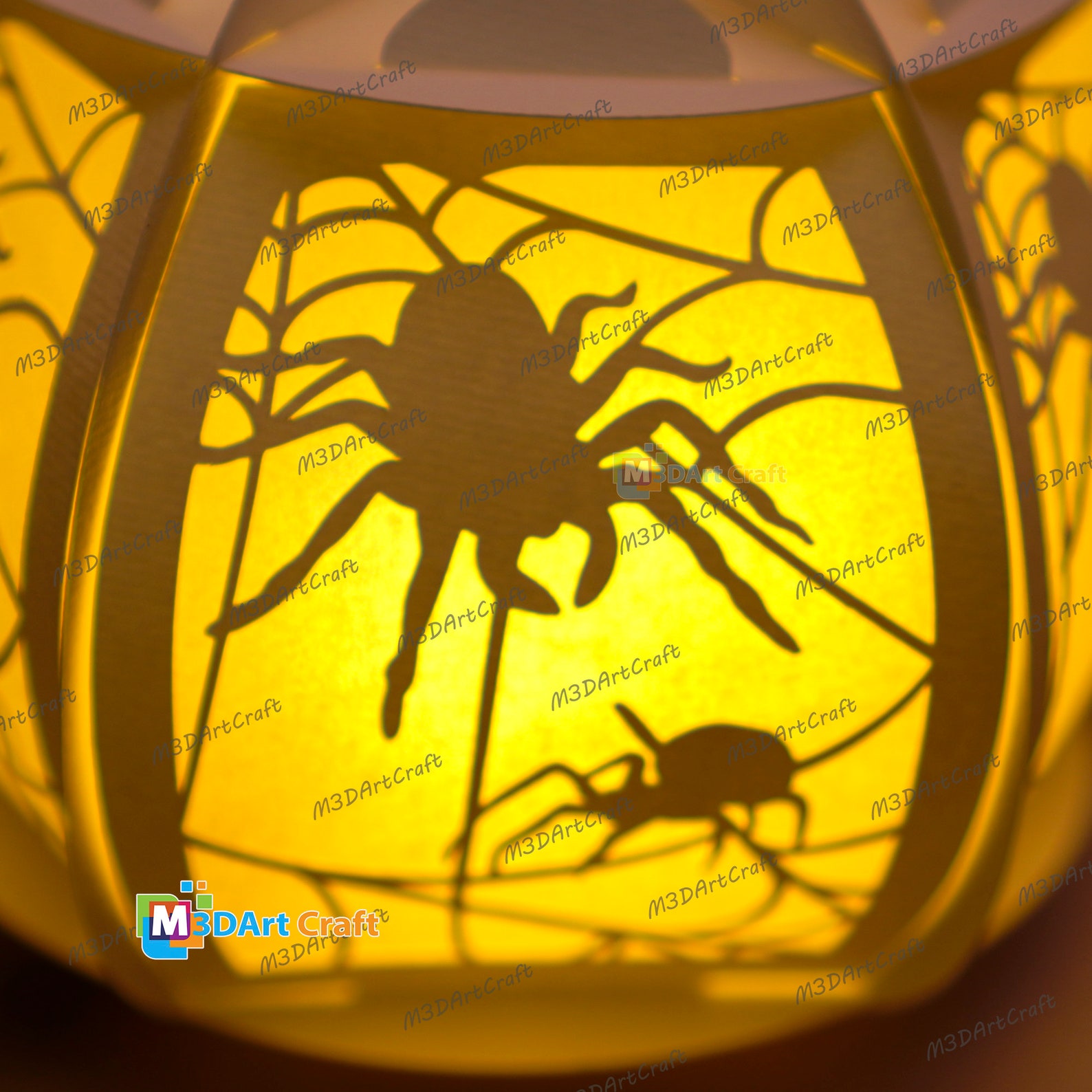 Scary Spider Pumpkin Lanterns SVG for Cricut Projects Diy Halloween ...