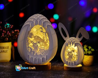 Set 2 Pick Up Eggs in Easter Eggs Pop Up PDF, SVG, Silhouette Template - Easter Eggs Pop up Lightbox ( Small Eggs Pop Up SVG for Cricut Joy)