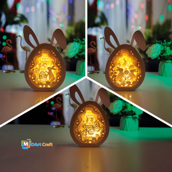 Pack 3 Happy Easter Eggs Shadow Box SVG for Cricut Projects, Easter Eggs 3D Lightbox, 3d layered paper svg Easter Bunny Eggs - Paper Lantern Pack 3 Happy Easter Eggs Shadow Box SVG for Cricut Projects, Easter Eggs 3D Lightbox, 3d layered paper svg Easter Bunny Eggs - Paper Lantern