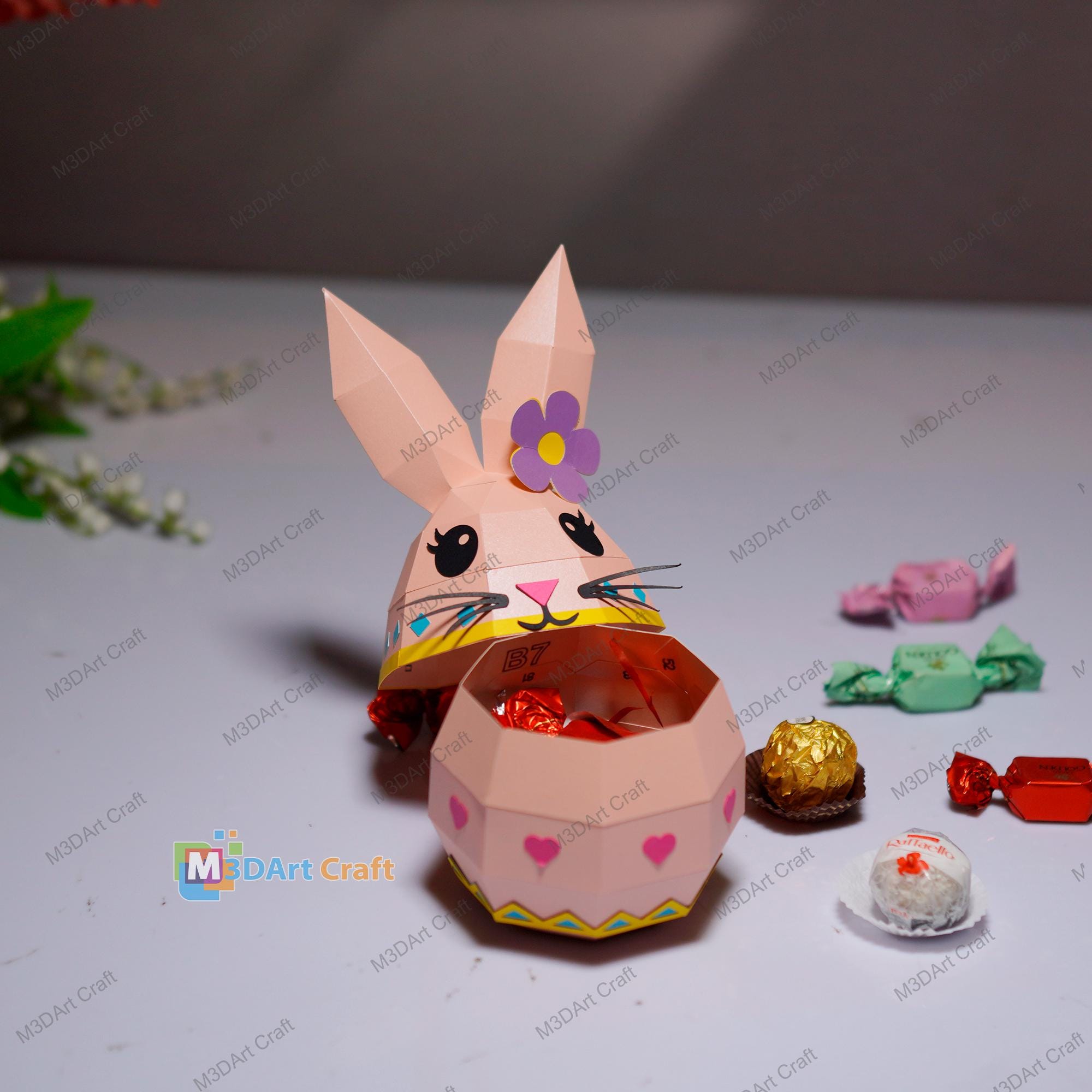 Easter Bunny Candy Box Papercraft Template Bundle DIY Candy Holder easter-bunny-candy-box-papercraft-template-bundle-diy-candy-holder