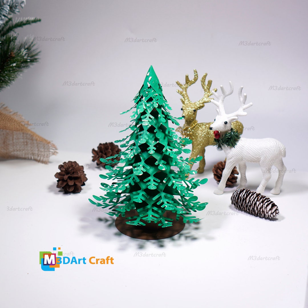DIY 3D Christmas Tree SVG, Silhouette Studio, Pdf Templates Creating ...