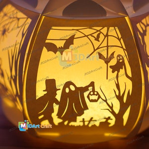 Pumpkin Lantern SVG for Cricut Projects, Canncut, Silhouette - DIY Lamp ...
