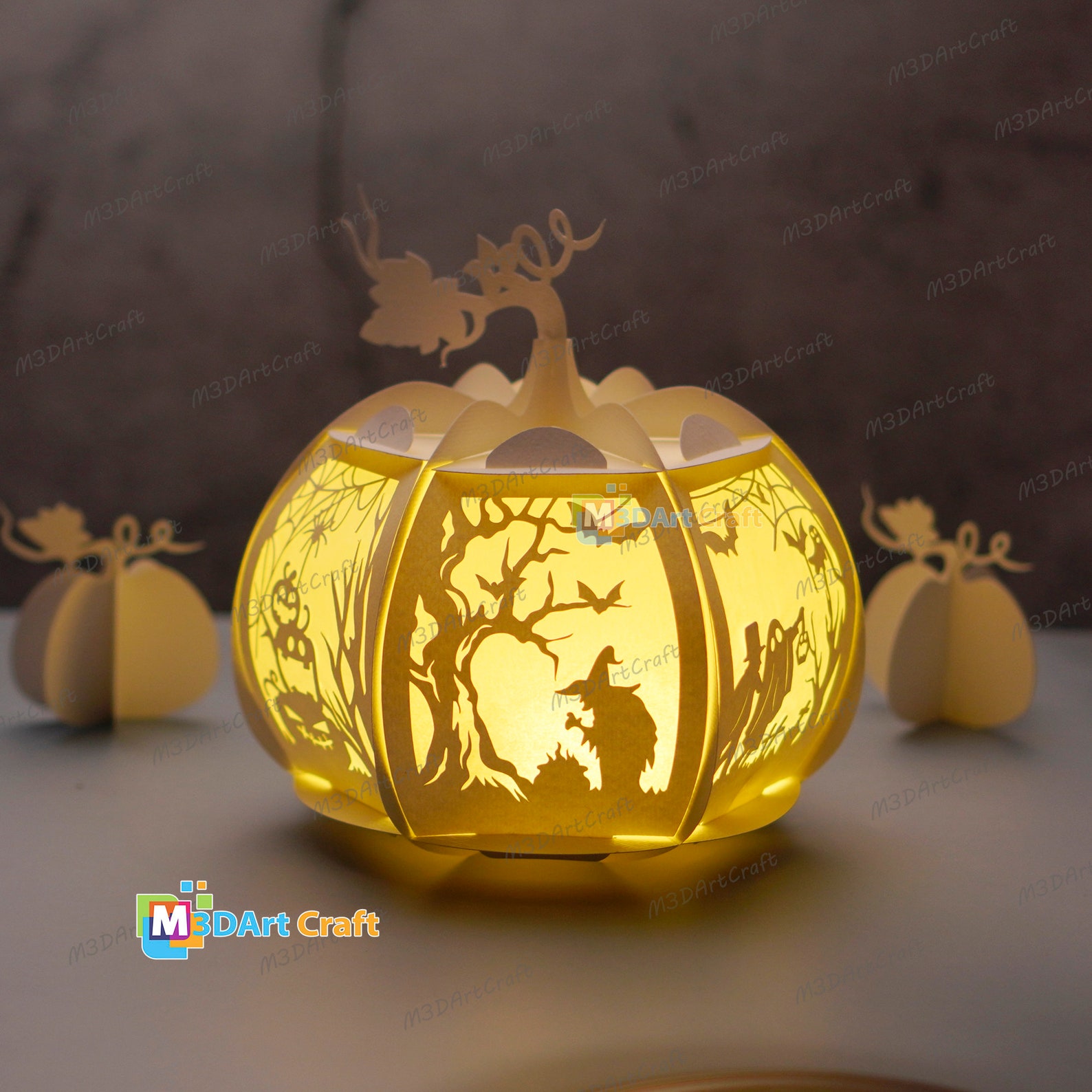 Pumpkin Lantern SVG for Cricut Projects, Canncut, Silhouette - DIY Lamp ...