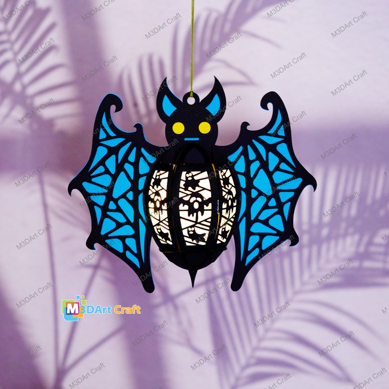 Pack 3 Halloween Lantern PDF, SVG Templates for Creating Crow Lantern