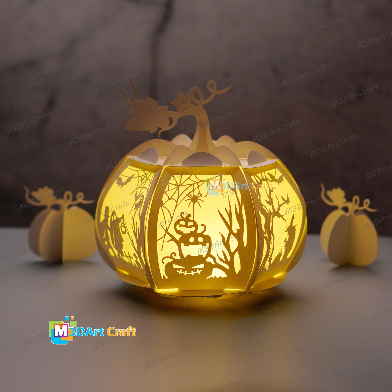 Pumpkin Lantern SVG for Cricut Projects, Canncut, Silhouette - DIY Lamp ...