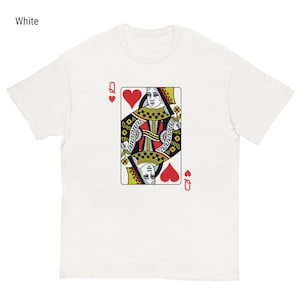 Hartenkoningin-shirt voor pokerspeler Cadeau-idee voor casinoliefhebber en pokeravondoutfit