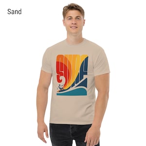 Retro Surf Typography T-Shirt: 70s Style Surfer Tee
