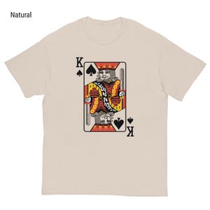 Camiseta de póquer con el rey de espadas, camiseta para el tiburón de las cartas, regalo para los amantes de los juegos de azar