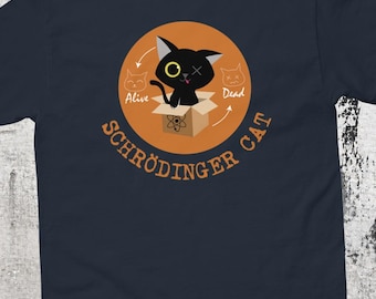 Gatto di Schrödinger, maglietta scientifica divertente, maglietta grafica STEM, regalo per insegnanti, regali per nerd