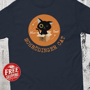 Schrödinger-kat, grappig wetenschapsshirt, T-shirt STEM, leraar cadeau, nerdy cadeaus