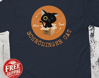 Gatto di Schrödinger, maglietta scientifica divertente, maglietta grafica STEM, regalo per insegnanti, regali per nerd