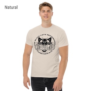 ブラックキャッツ スケートボード Tシャツ ユニセックス Tシャツ クールなスケーター キャット グラフィック シャツ